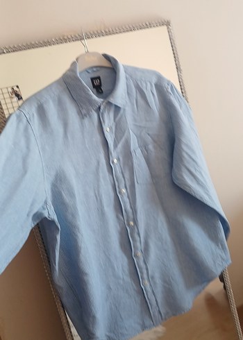 3xl Beden Mavi Keten BATTAL BOY ERKEK GÖMLEK
