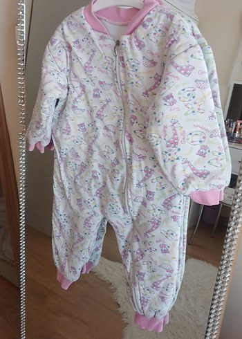 LC Waikiki Dantel Detaylı Pembe Bebek Kış Tulumu