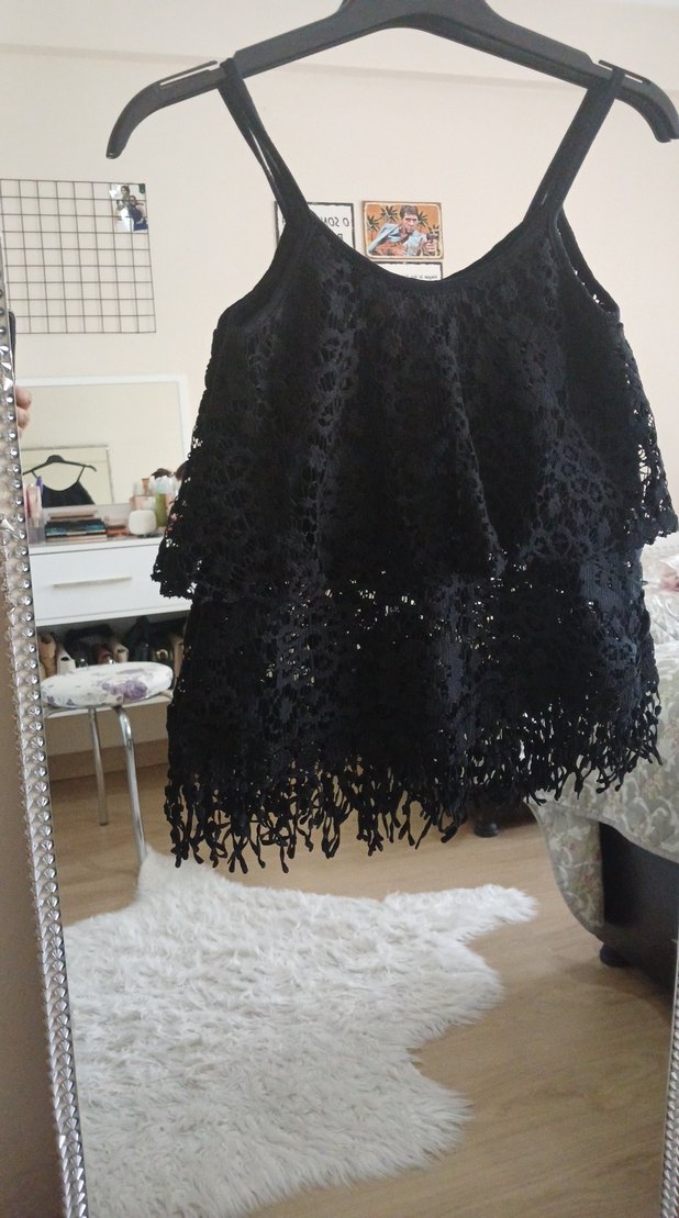 Siyah Dantelli Straplez Kız BÜSTİYER - Görsel 2