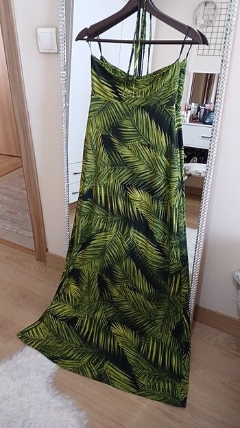 BOYUNDAN BAGLAMALI PENYE ELBISE - Görsel 5