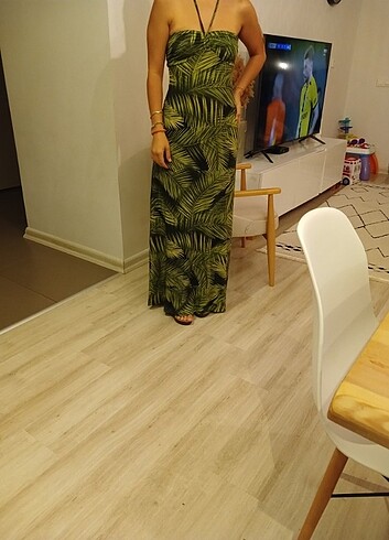 BOYUNDAN BAGLAMALI PENYE ELBISE - Görsel 11