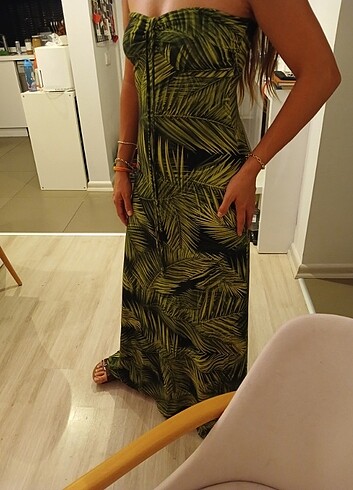 BOYUNDAN BAGLAMALI PENYE ELBISE - Görsel 7