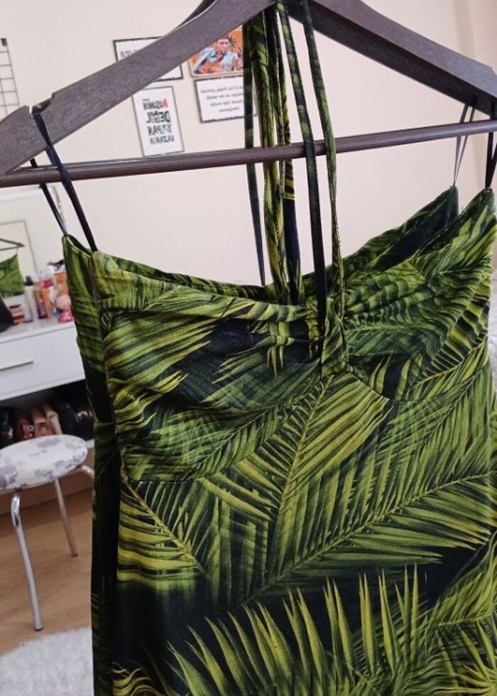 BOYUNDAN BAGLAMALI PENYE ELBISE - Görsel 2