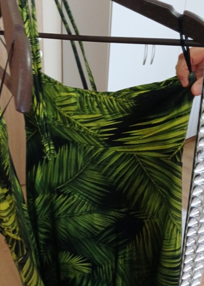 BOYUNDAN BAGLAMALI PENYE ELBISE - Görsel 3