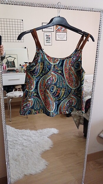 Askılı crop bustiyer 