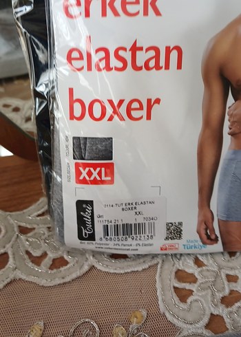 Gri Erkek Elastan Boxer - Görsel 5