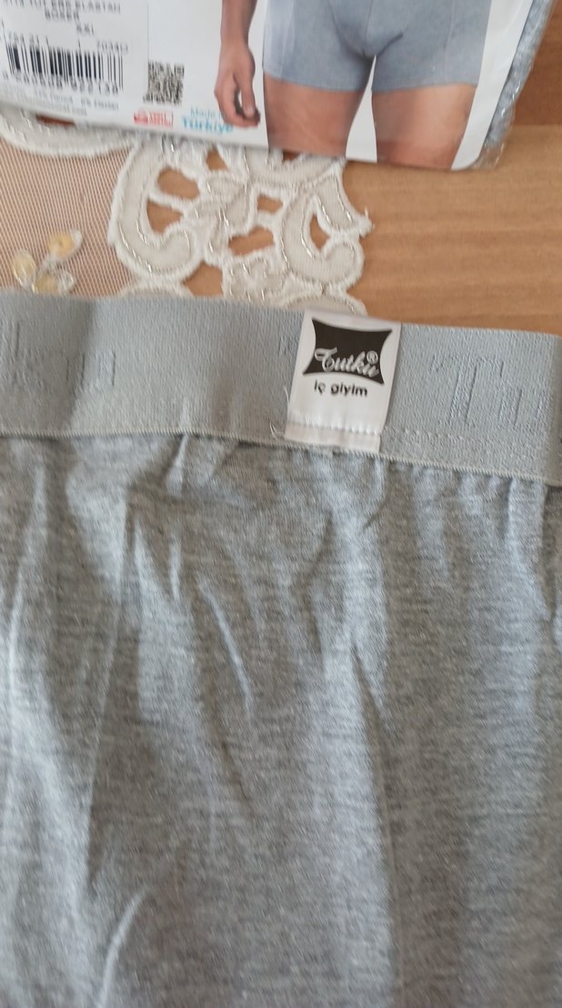 Gri Erkek Elastan Boxer - Görsel 4