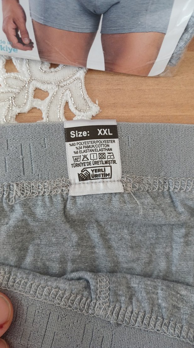 Gri Erkek Elastan Boxer - Görsel 2