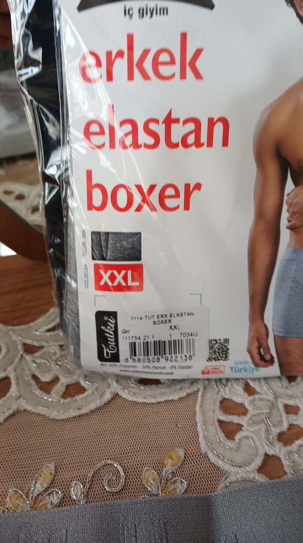 Gri Erkek Elastan Boxer - Görsel 5