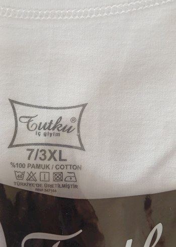 Tutku Erkek Baskılı Beyaz ATLETi 7/3XL - Görsel 4