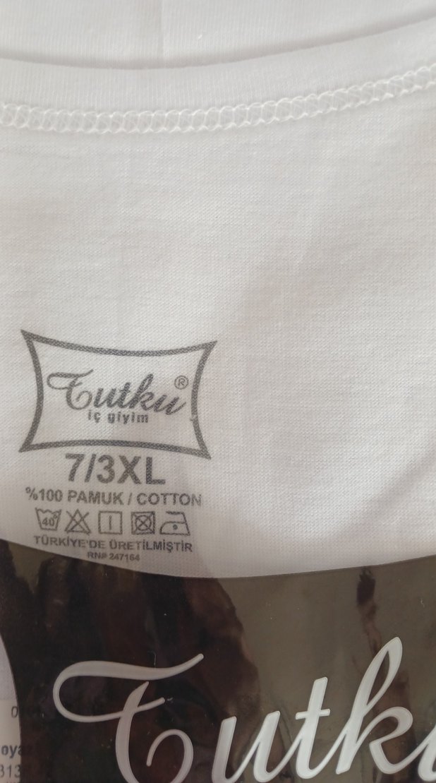 Tutku Erkek Baskılı Beyaz ATLETi 7/3XL - Görsel 4