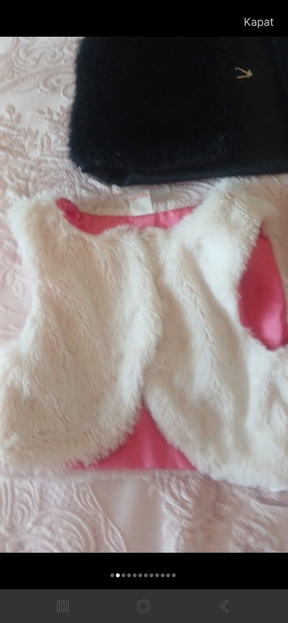 kız çocuklar için Kürklü şık yelekler - Görsel 2