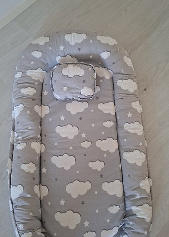 Gri Bulut Desenli Bebek uyku seti - Görsel 2