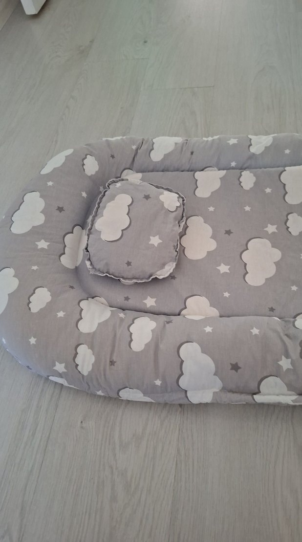 Gri Bulut Desenli Bebek uyku seti - Görsel 3