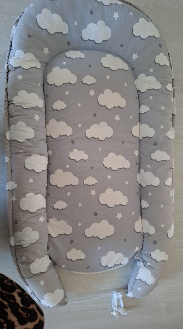 Gri Bulut Desenli Bebek uyku seti - Görsel 5