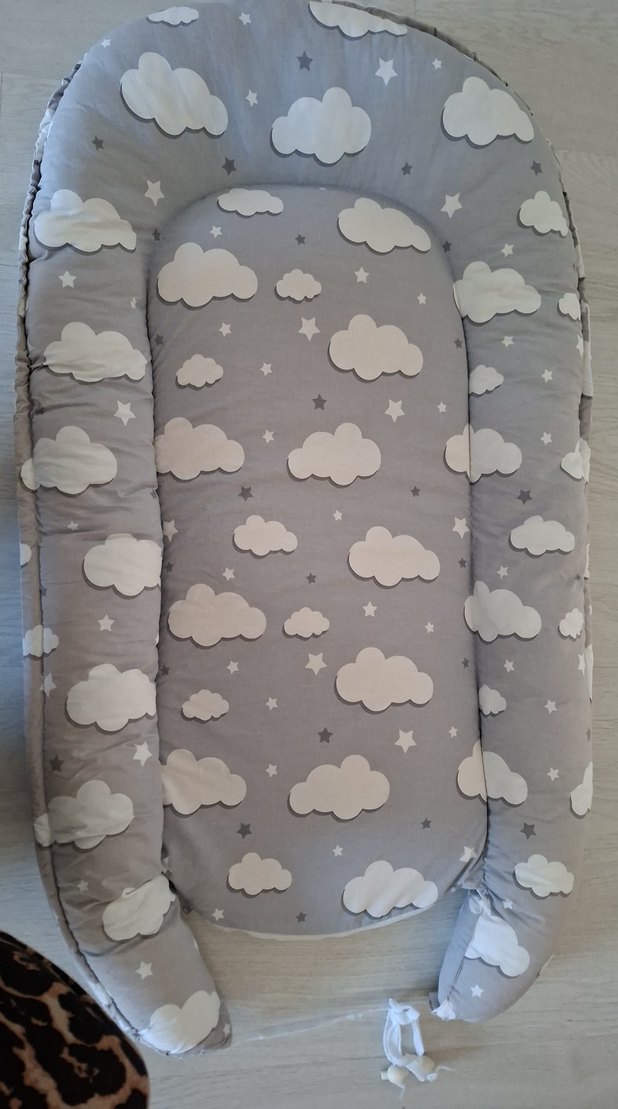 Gri Bulut Desenli Bebek uyku seti - Görsel 4