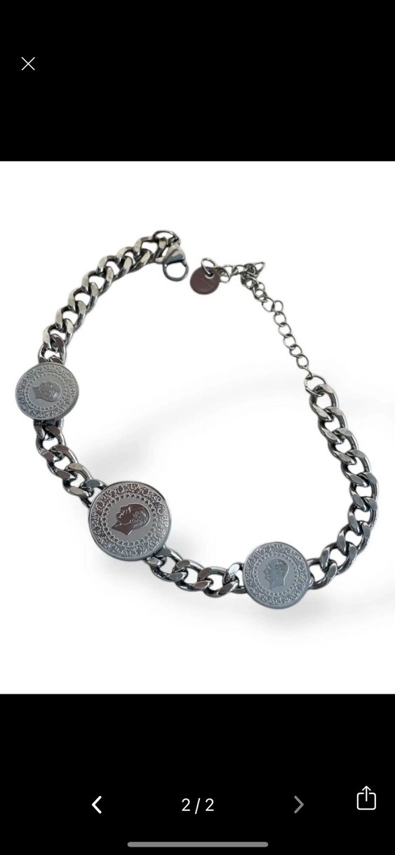 Çelik Zincir Detaylı Kadın Bileklik - Görsel 2