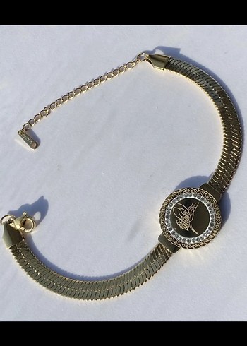 Çelik Altın Renkli Yılan Desenli Kadın Bileklik - Görsel 2