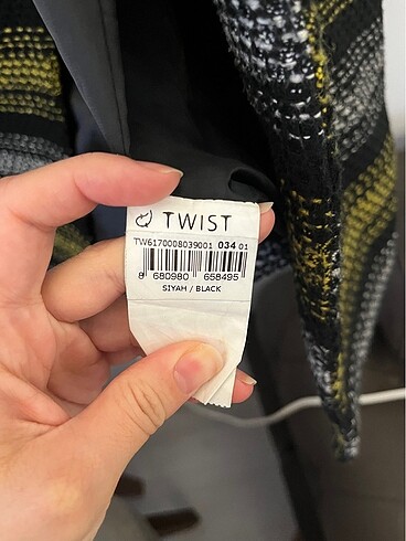 34 Beden çeşitli Renk Twist kaban