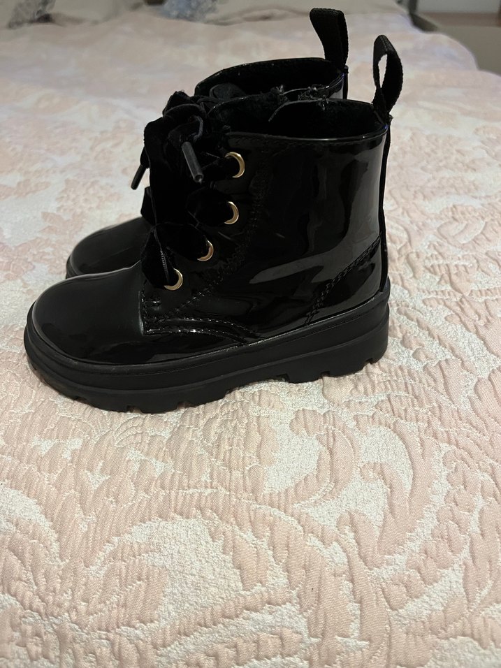 Hm Kız Çocuk Siyah Lastik Goth Botlar - Görsel 3