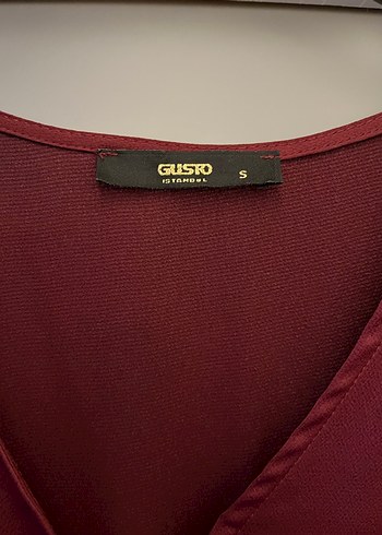 Gusto BordoUzun Kollu Kadın Abiye Elbise - Görsel 3