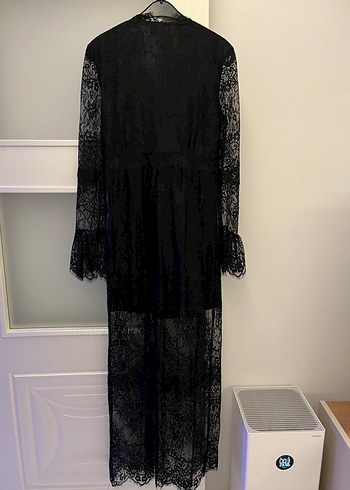 İpekyol Siyah Dantelli Uzun Elbise - Görsel 6