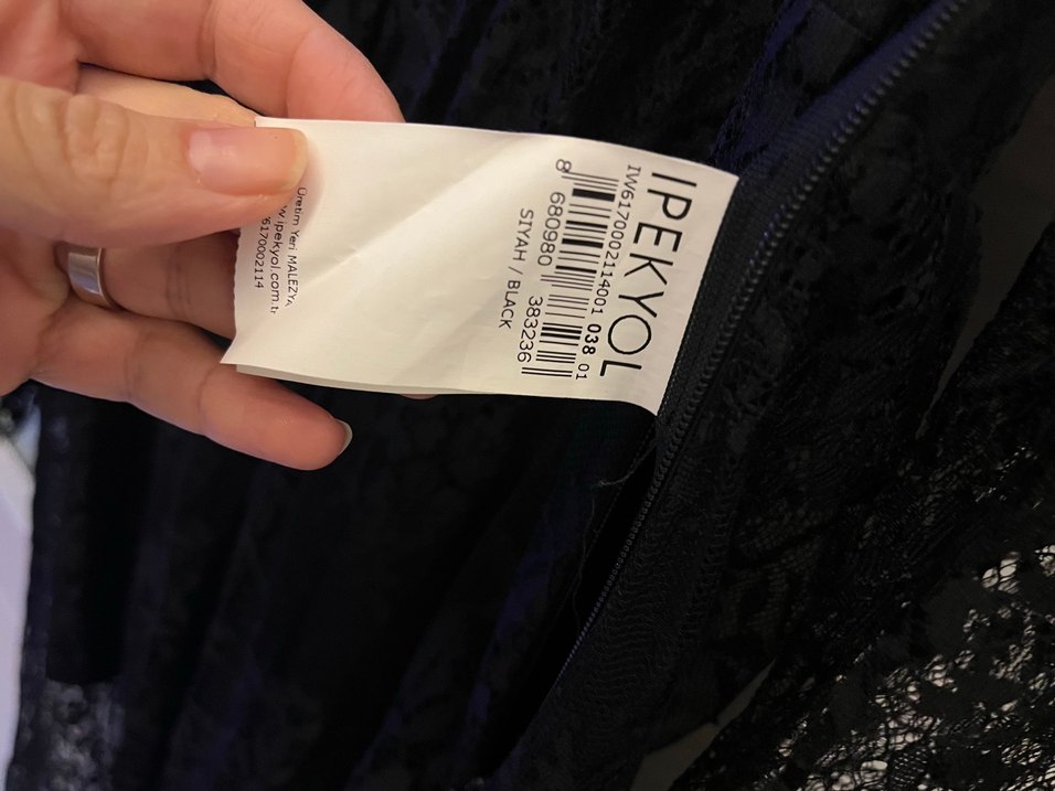 İpekyol Siyah Dantelli Uzun Elbise - Görsel 3