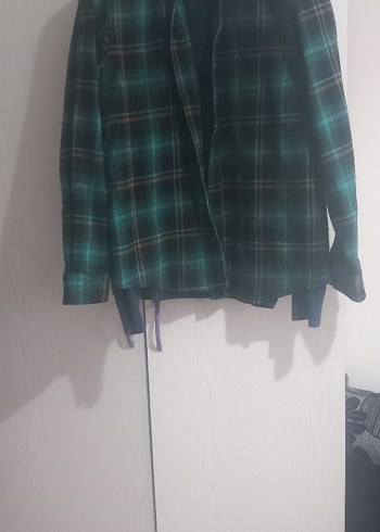 Düğmeli Yeşil erkek kışlık Gömlek - Görsel 3