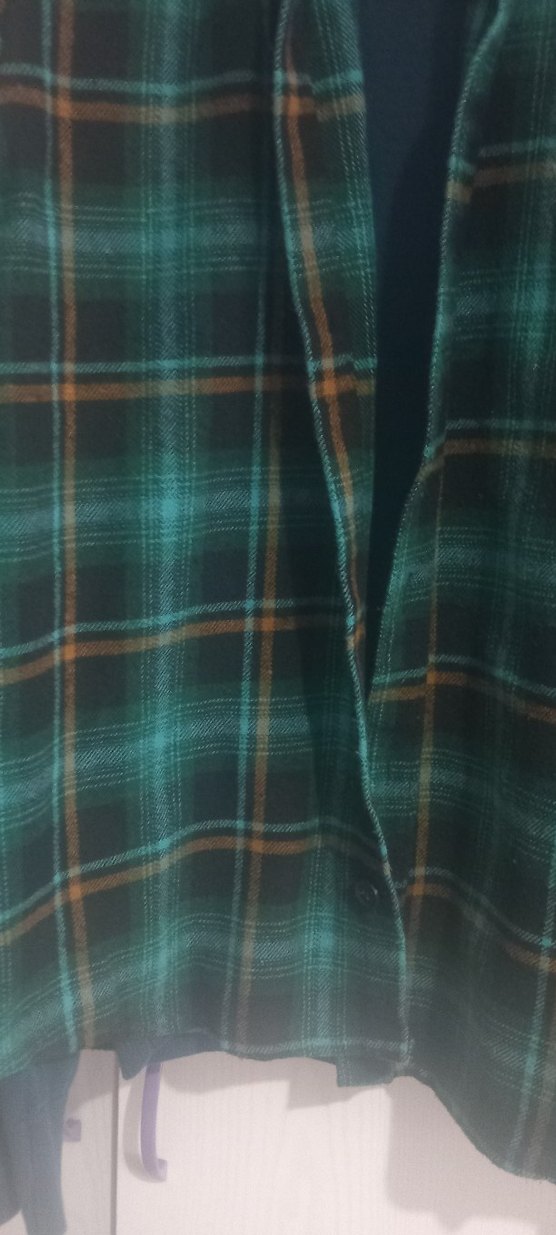 Düğmeli Yeşil erkek kışlık Gömlek - Görsel 5