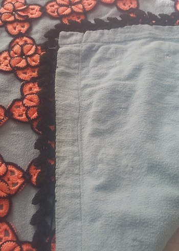 Bohem Tarzı Turuncu Siyah El İşi Örgü bebek battaniyesi - Görsel 5