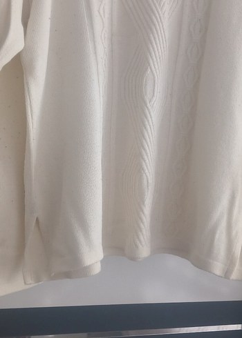 Beyaz Kadın Triko Kazak - Görsel 3