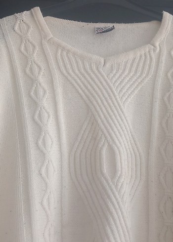 Beyaz Kadın Triko Kazak - Görsel 5