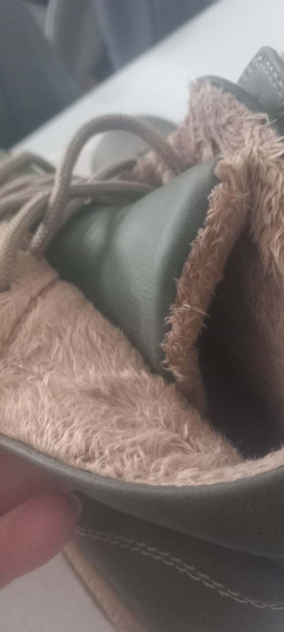 Haki renkte  Kürklü kafin Botu - Görsel 4