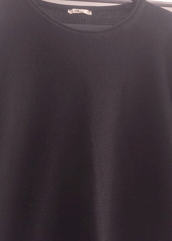 Siyah erkek Uzun Kollu Salaş Sweatshirt - Görsel 3