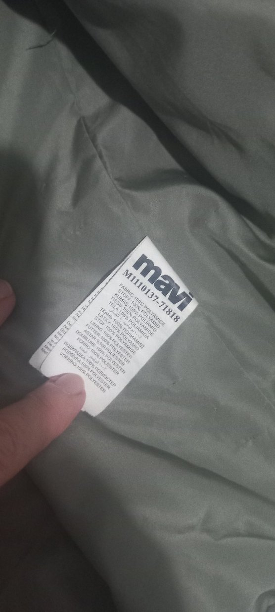 Düğmeli haki  Kadın mont - Görsel 4