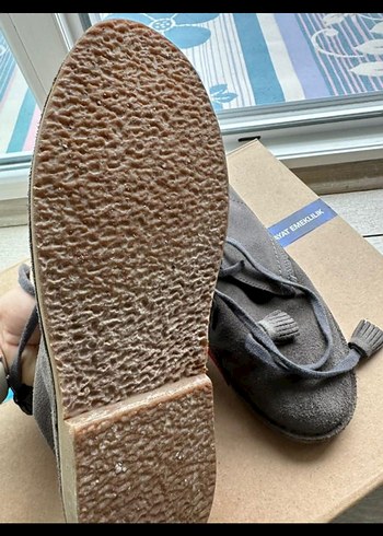 muda marka Gri Süet Kadın 2 cm topuklu Bot - Görsel 4