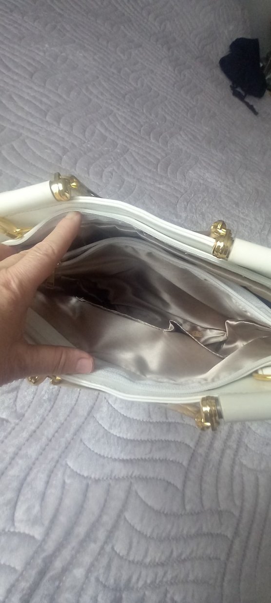 Beyaz Yılan Desenli Kadın Çanta - Görsel 4