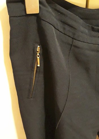 lacivert Kadın Midi Kumaş Pantolon - Görsel 2