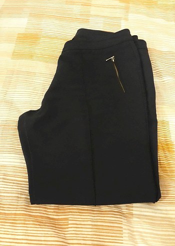 lacivert Kadın Midi Kumaş Pantolon - Görsel 3