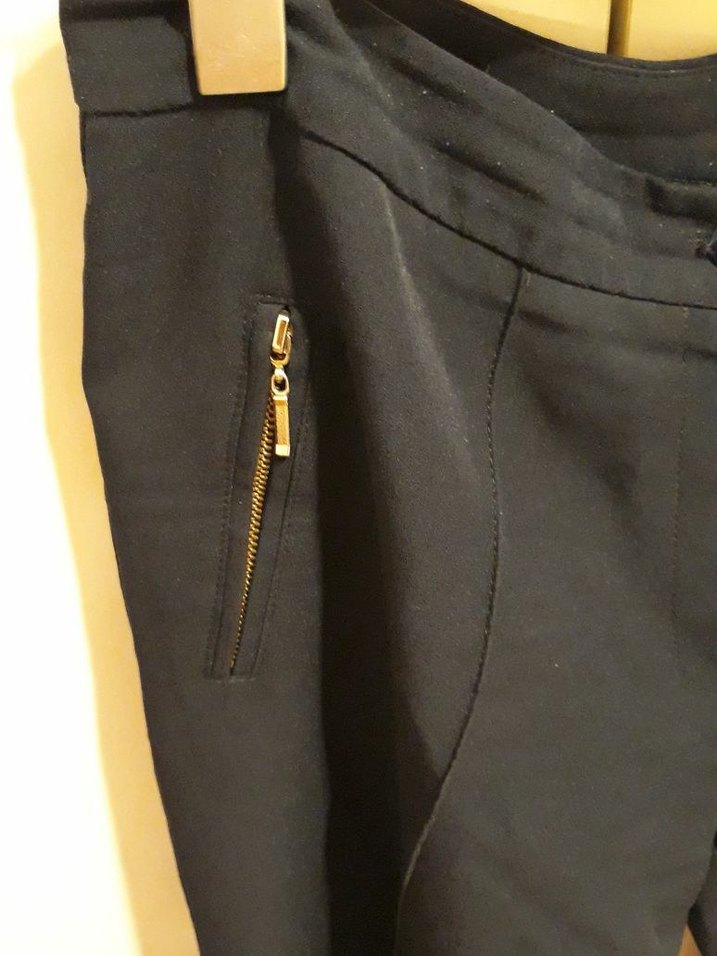 lacivert Kadın Midi Kumaş Pantolon - Görsel 2