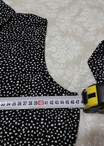 Desenli Siyah Uzun Kolluksuz Kadın Elbise - Görsel 4