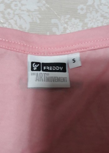 Kız Çocuk Pembe Kısa Kollu Dantel Detaylı Tişört - Görsel 4