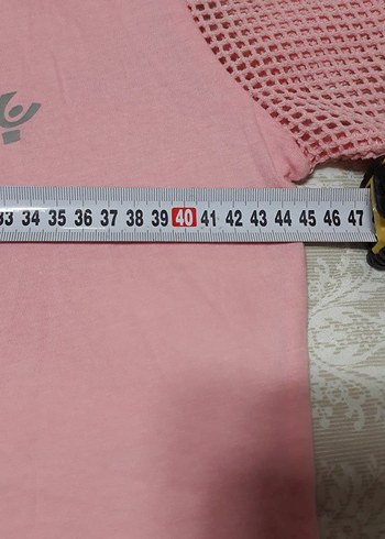 Kız Çocuk Pembe Kısa Kollu Dantel Detaylı Tişört - Görsel 6