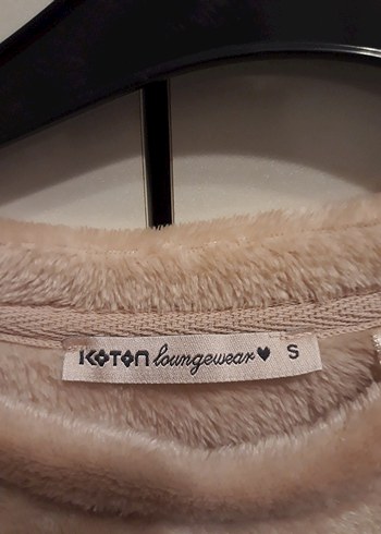 Bej Peluş Kedi Desenli Street Wear Sweatshirt - Görsel 3