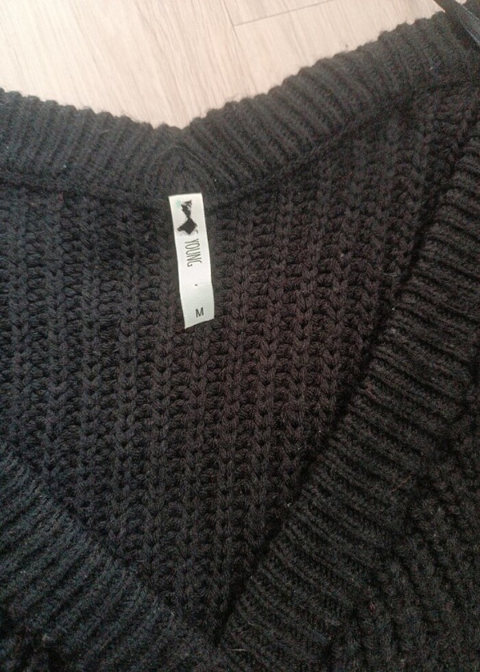  Siyh hırka kazak m beden - Görsel 2