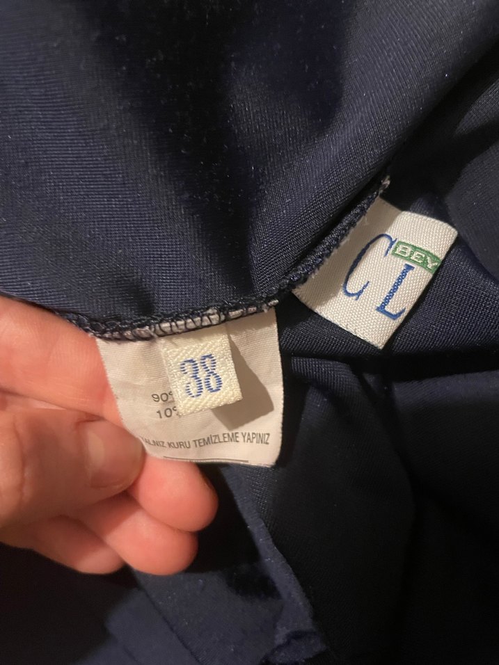 Lacivert Kadife Uzun Kadın Etek - Görsel 2