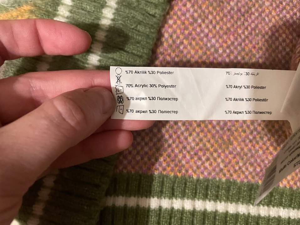 Renkli Desenli Bohem Örgü Kadın Kazak - Görsel 4