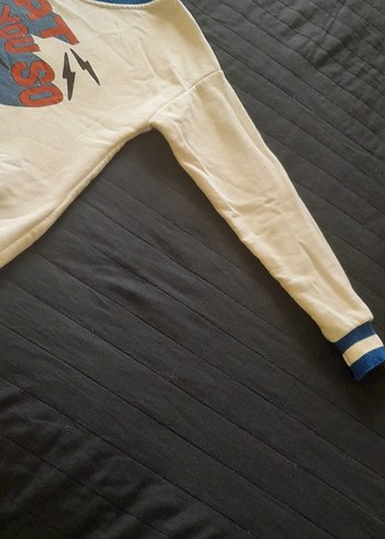 38 Beden Bohem Tarzı Baskılı bayan Sweatshirt