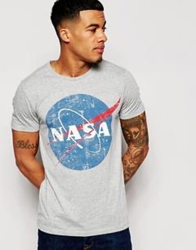 American Vintage Orjinal Brooklyn Vertical Nasa Baskılı t-shirt