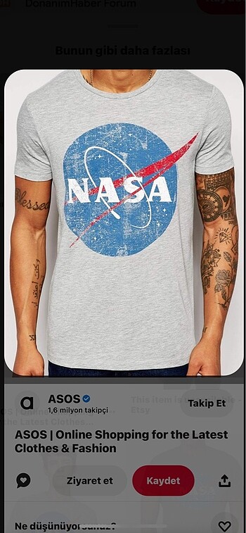 Orjinal Brooklyn Vertical Nasa Baskılı t-shirt